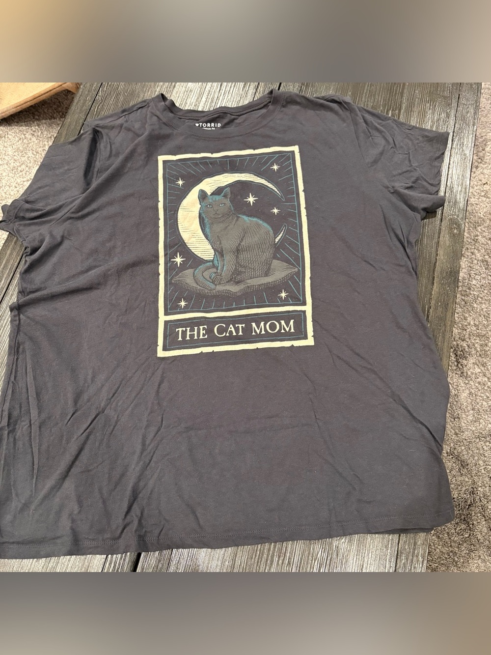 Torrid 2 Black/Grey Cat Mom Graphic Tee